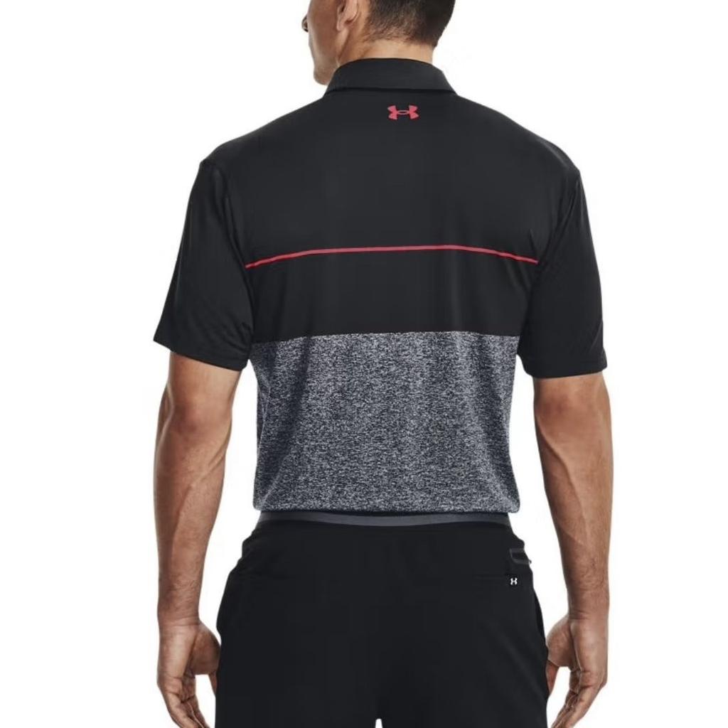 Under Armour Polo Shirts Men's Black Polo Collar Moderate Straight Fit Unisex 1327037-049