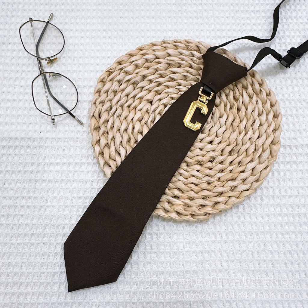 Punk Necktie Knotfree Adjustable Necktie for Teens Girl Cool Steampunk School Uniform Tie Fashion Anime Costume Neckwear