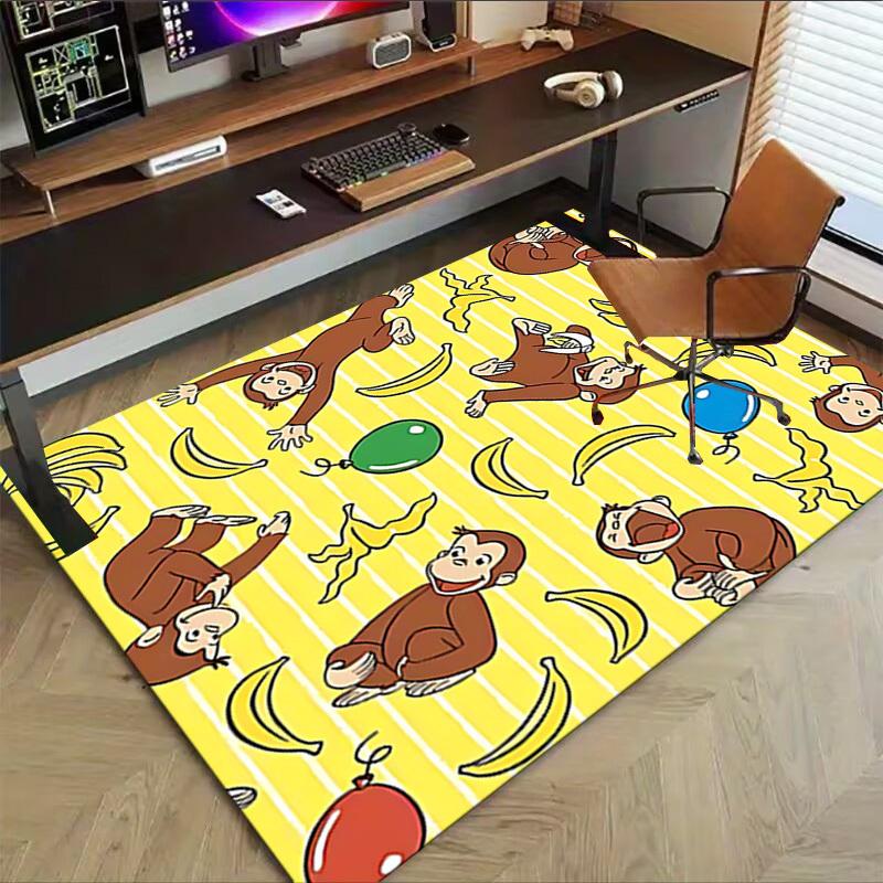 1PC Monkey Banana Anti-slip Carpet, Suitable for Office, Bedroomand Playrooms. It Can Also Be Used As a Sofa Footrest cover-R67