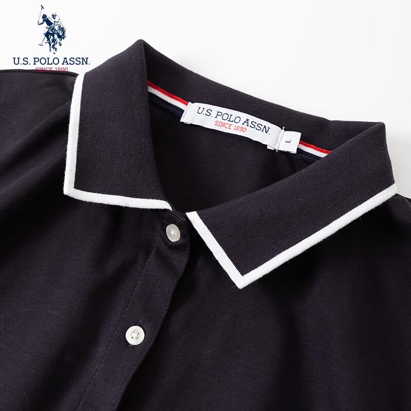U.S. Polo Assn. Women's Polo Collar Cotton T-Shirt Dress