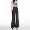 Simple personality wide-leg jeans women's 2025 new high-waisted and thin straight mopping jeans