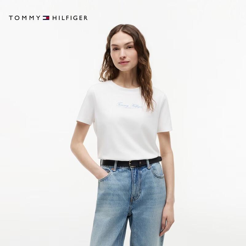Tommy Hilfiger Women s Signature Print Cotton T-Shirt M