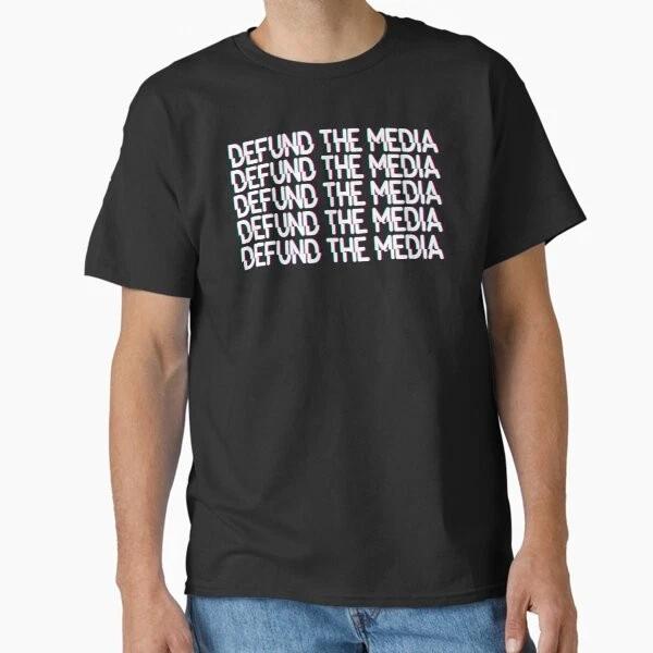 Defund The Media Television Glitch Design Classi Made In UsaAus TShirt S2xl S