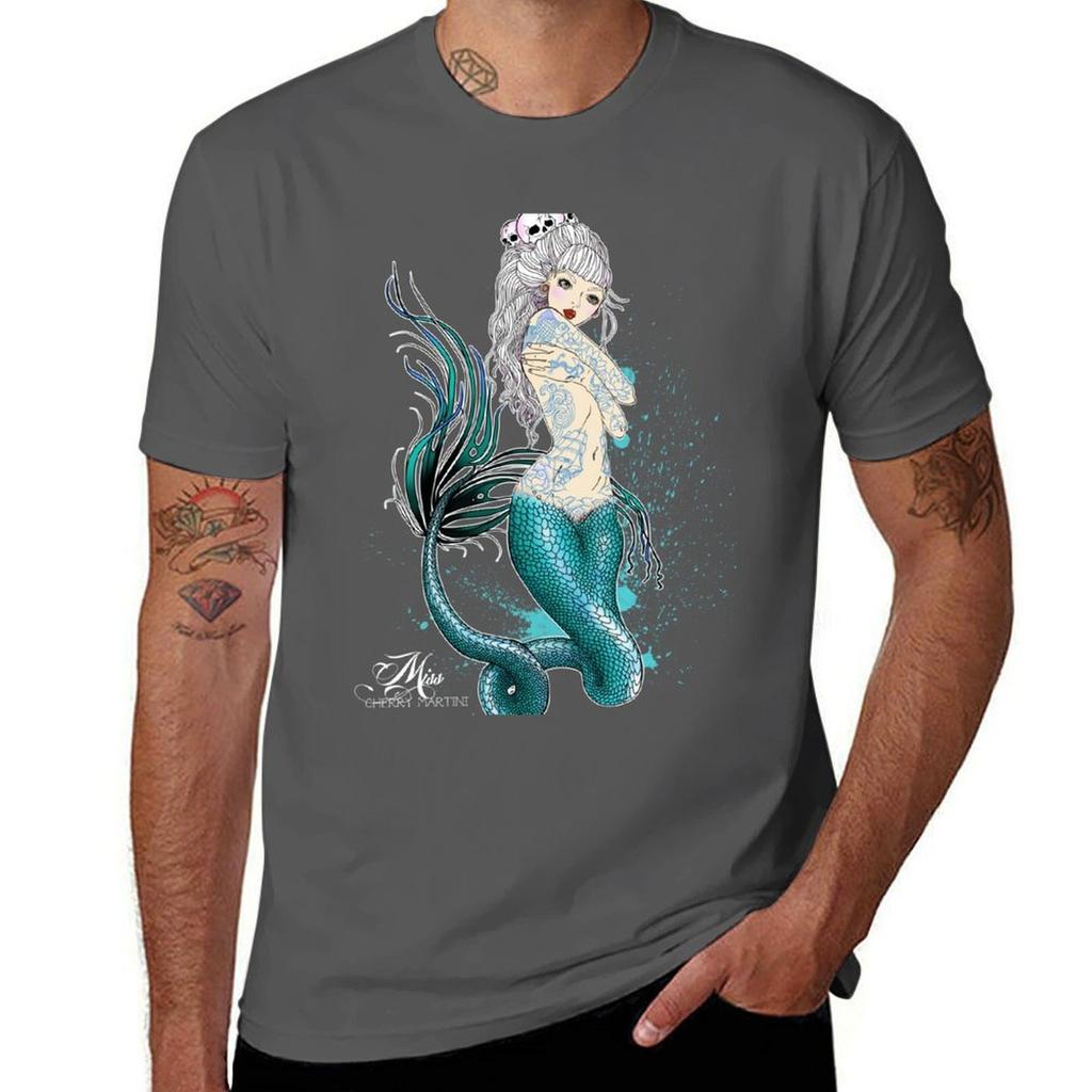 Tattooed Siren TShirt Big Size Short Sleeve Casual Top