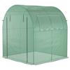 Walk In Polytunnel Greenhouse, Green House for Garden with Roll-up Window and Door, 1.8 X 1.8 X 2 M, Green