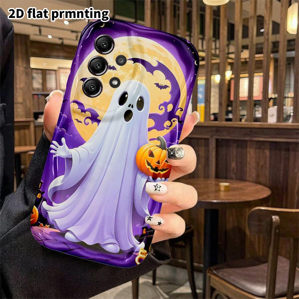 Phone Case: 2D Flat, Suitable for Samsung Galaxy A34 A35 M05 M06 S20 S22 S21 FE Plus 5G Protective Case, Cartoon Halloween, Christmas Halloween, Perfe
