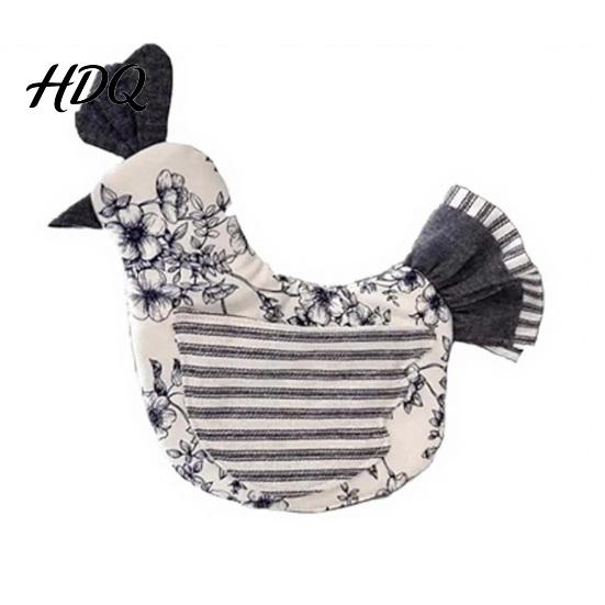 Adult Size Oven Mitt 1 Pc Handmade Quilted Chicken Mitt Heat Resistant Non-slip Glove Pot Holder Rustic Farmhouse Kitchen Gloves for Cooking Baking