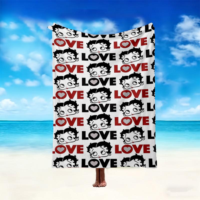 1pc Comfortable Home Print Throw Blanket, Betty Boop Blanket For Bed and Sofa Use, Special Present For Family