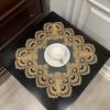 Table Cloth Napkins Table Cover Tablecloth Cup Coffee Mats Placemats Disk Pad Prop Cover Lace Corner Lamp Retro Posing Tea Towel