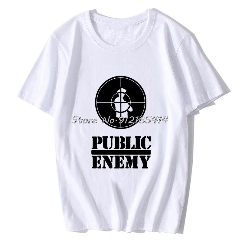 New Summer Style Public Enemy Cotton Long Sleeve Oversized Funny T Shirt Graphic Harajuku Hip Hop Tshirt Streetwear