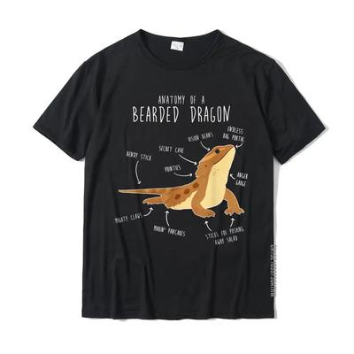 Anatomy Of A Bearded Dragon Funny Pet Reptile Lover T-Shirt Fashionable Young Tshirts Cotton Tops T Shirt Normal