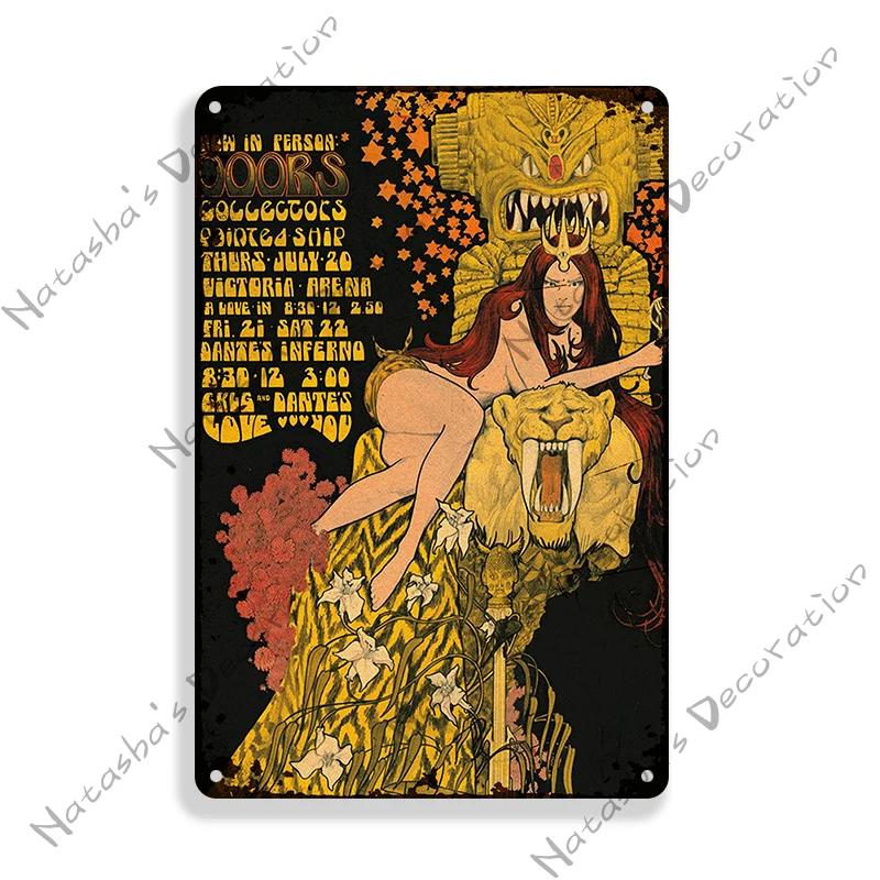 Rock Band Sign DOORS Decorative Sign Jim Morrison Metal Sign Rusty Metal Plaque Retro Metal Poster Music Metal Sign BAR PUB Sign