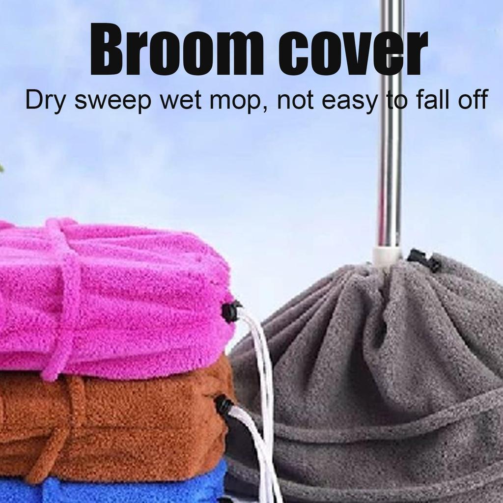 Microfiber Broom Cover Lazy Broom Covers For Floor Cleaning Replacement Refill For Sweeping Laminate Hardwood Tile Dusting Pet