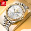 OLEVS 5593 Man Watch Luxury Top Brand Original Quartz Watches For Men Stainless Steel Waterproof Auto Date Men's Wrist Watches