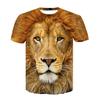 Fashion Men And Women TShirts 3D animal world Luxury Tiger Lion Printed T-shirts Hip-Hop Round Neck Short Sleeve Street Clothes