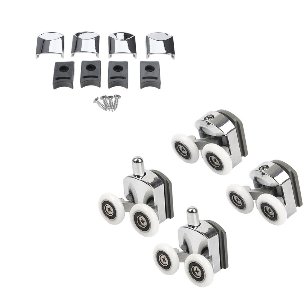 4 Stück/Satz Robuste Schiebetürrollen Vielseitige Duschtürrollen Höhenverstellbar & Laufruhig für Glastüren