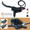 NFOX B015 4-piston Disc Hydraulic Brake E-bike Folding Mountain Bike Bicycle Power Off Black Red 160 180 203 Roto Split Tube New