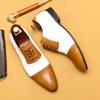 White Brock Leather Shoes Men'S Groom'S Suit Business Dress Leather Studio Wedding Shoes