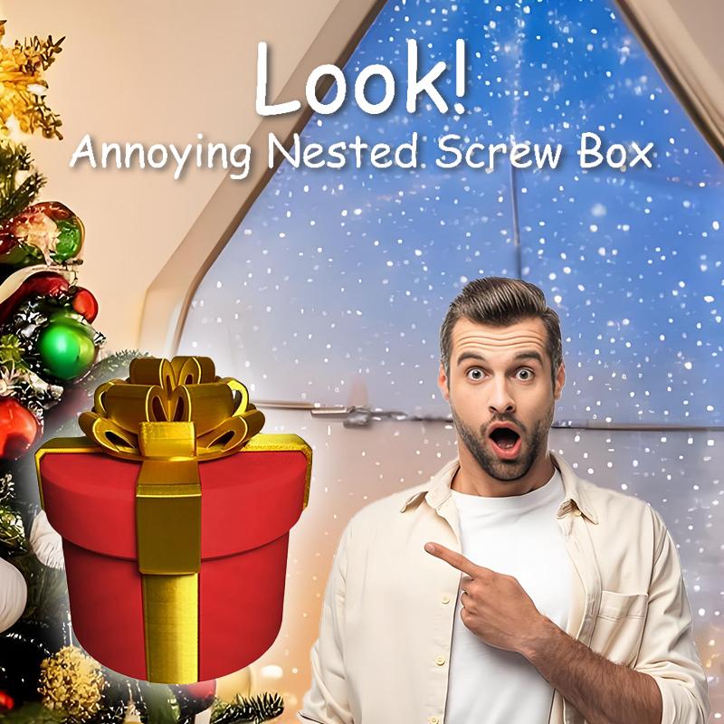 1Pc Annoying Nested Screw Gift Box Standard Money Present Prank Puzzle Box for Cash Annoying Gift Box for Special Occasions