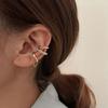 Korean Style Cable Knit Ear Cuff: No-Piercing Retro Chain Tassel Zirconia Women's Earrings