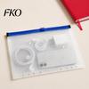 Student Document Holder 8 Pcs A4 A5 B6 A8 Binder Pockets, 6/11 Hole Clear Plastic Zipper Paper Storage Envelope Pouch Organizer, Loose