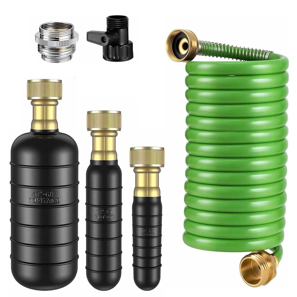 Retractable Brass Faucet Adapter With Flexible Hose For Garden Irrigation Drainage Kit Durable ABS Material Leak Proof Design