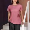 Women's Short Sleeve T,Shirt With Side Seam Adjusting Buckles Round Neck Casual Loose Fit Top