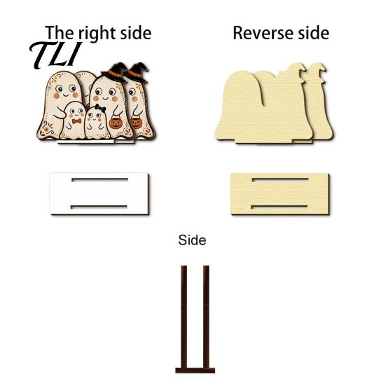 Holiday Cartoon Table Decor Halloween Wooden Napkin Holder for Dining Table, Paper Towel Holder, Creative Shelves Freestanding Tissue Dispenser