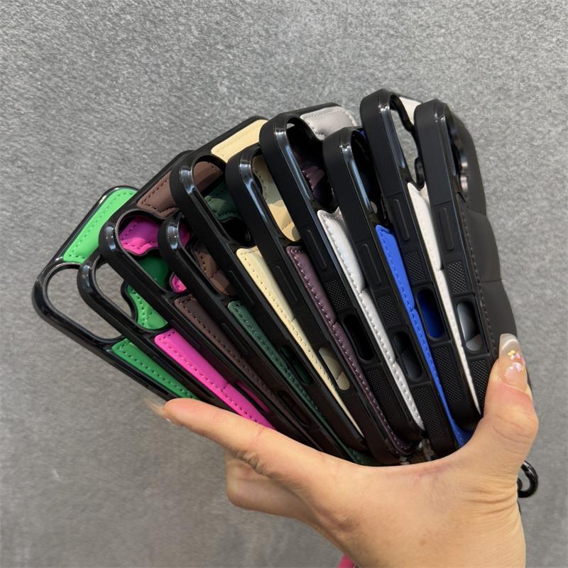 Módní péřová bunda Pouzdro s popruhem na zápěstí pro iPhone 15 16 Pro Max 14 Plus 11 12 13 S šňůrkou Jednobarevné Měkké Nárazuvzdorné Pouzdro