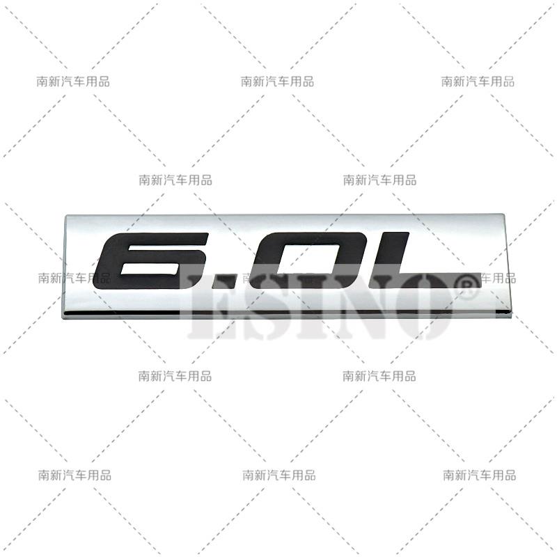 Car Styling 3D Metal Chrome Zinc Alloy Adhensive Emblem 6.0L 6.1L 6.2L 6.4L 7.0L 7.3L Body Trunk Fender Badge Accessory