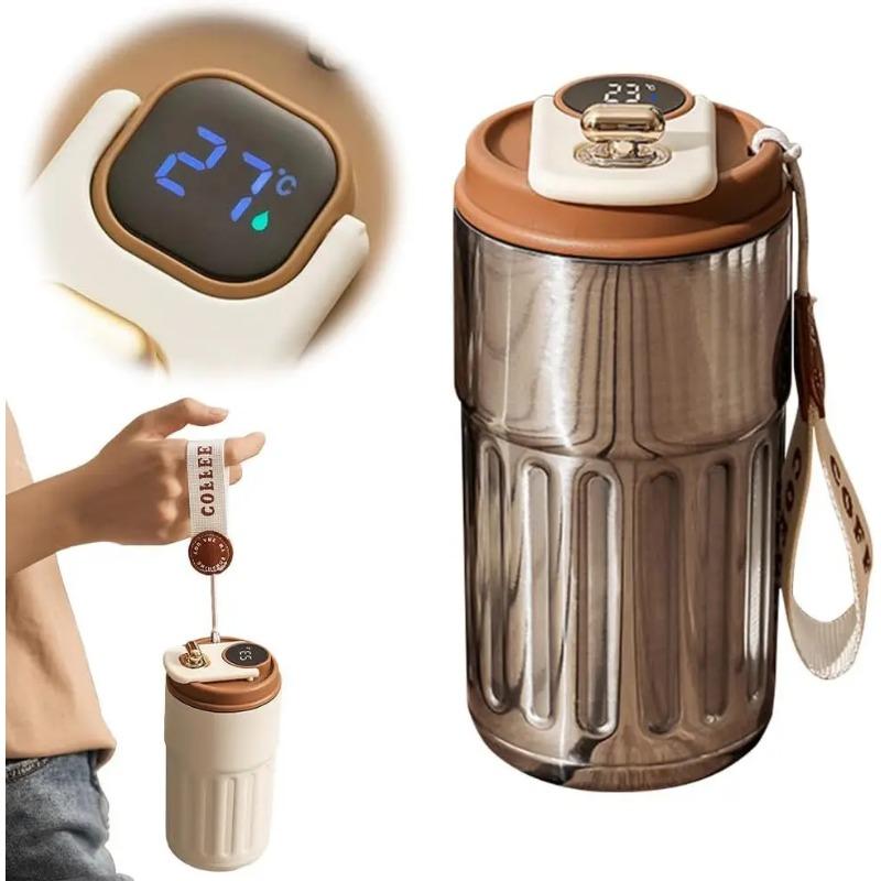 

Умная кофейная чашка 450 мл, автомобильная офисная термос, дорожная чашка из нержавеющей стали, спортивная бутылка для воды, термос, светодиодный дисплей температуры, кружка 450ML