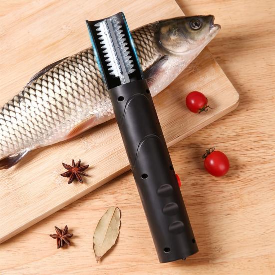 Electric Fish Scaler Cordless Automatic Descaler with Stainless Steel Head Rechargeable Easy-to-use Descaling Tool for Kitchen Outdoor Use