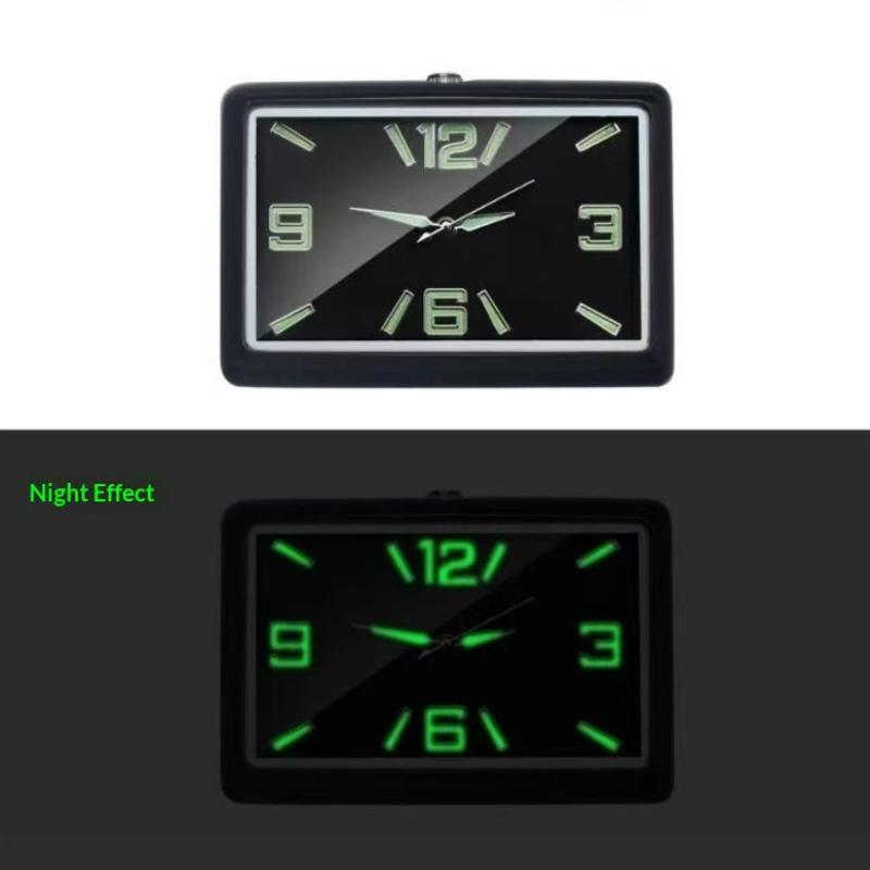 Car Air Conditioning Vent Electronic Quartz Clock Auto Square Vertical Luminous Digital Car Clock