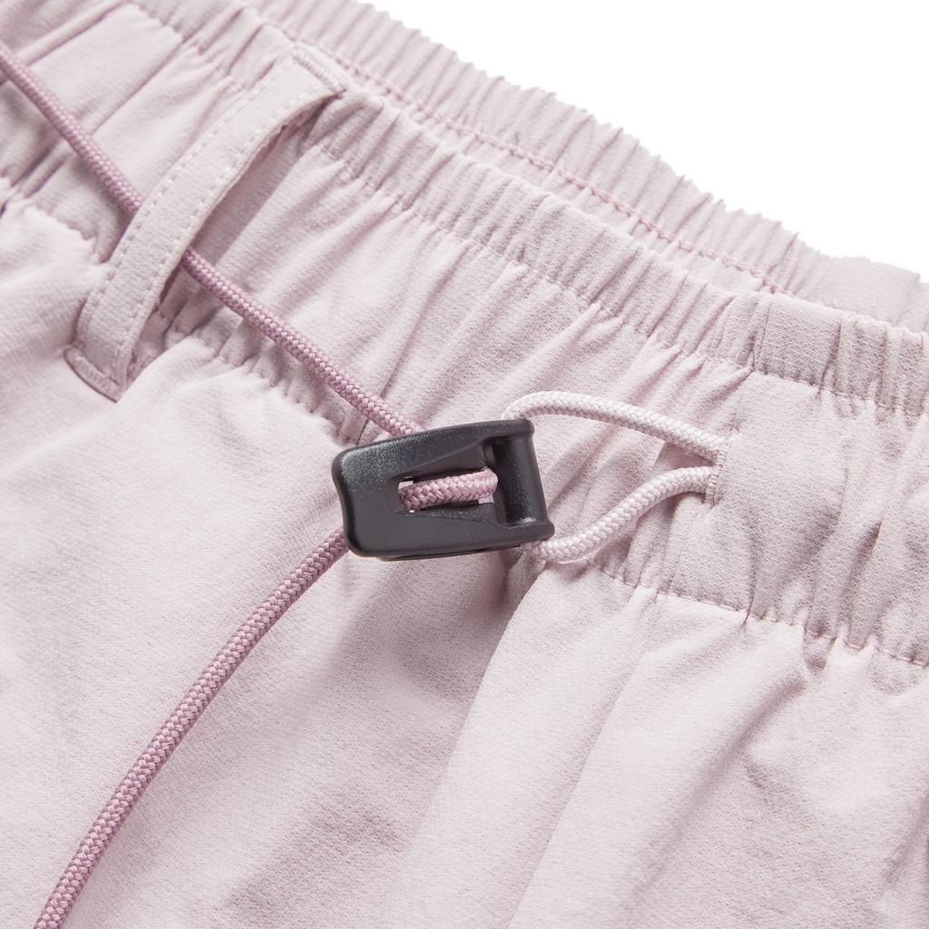 Li Ning Fitness Series Straight Loose Solid Color Mid Waist Knitted Sports Pants Women Bottoms Lotus-Pink-Purple AYKU730-2