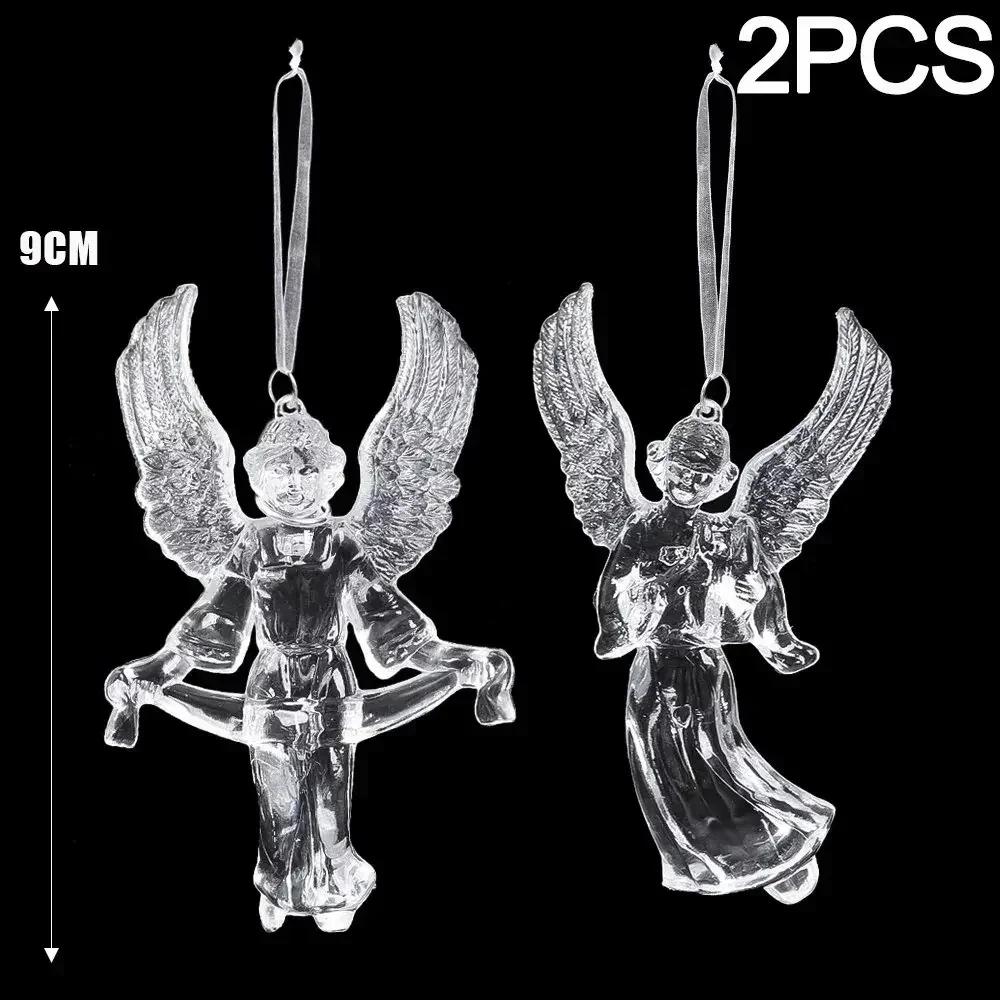 Clear Acrylic Snowflake Ornaments Christmas Tree Decorations Winter Wonderland Party Star Snowflake Icicle Shaped Crystal Decor