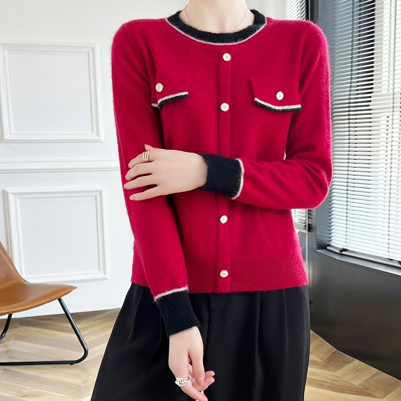 Cashmere genser for kvinner Qinghe cashmere 30% cashmere 70% ull høst og vinter cashmere genser myk og varm