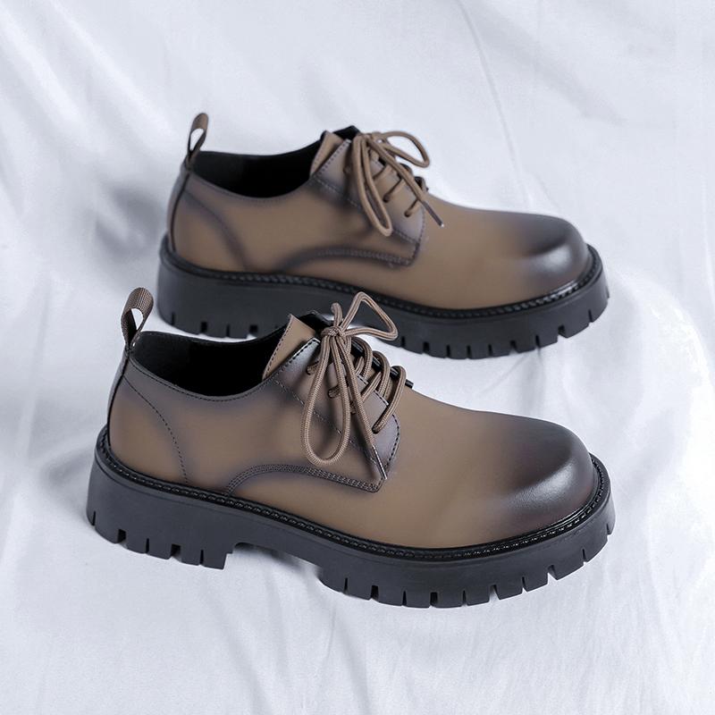 

Модная мужская обувь Оксфорды на шнуровке Деловая формальная обувь для мужчин Дышащая офисная рабочая обувь Классическая кожаная обувь без застежки с нескользящей подошвой 38 хаки