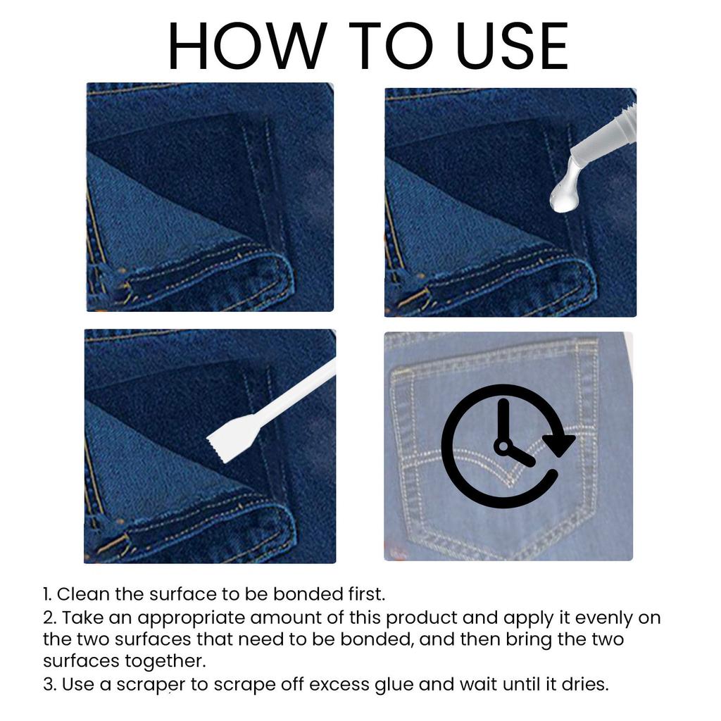 50ml Multifunctional Fabric Glue Washable Fabric Adhesive Waterproof Permanent Fabric Bonding Glue for Clothing Repairs