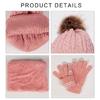 Outdoor Hat Scarf and Gloves Suit Stylish Streetwear Knitted Hat Winter Warm Hat for Outdoor Activity