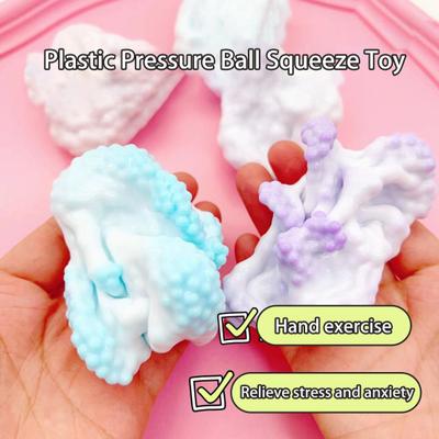 Grape Stress Ball Squeeze Toys for Adults Colorful Beads Shapeable Stressball