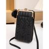 Rhombus Mobile Phone Bag New Xiaoxiangfeng Women's Bag Single Shoulder Oblique Span Bag Simple Bag Women's Versatile Clip Bag