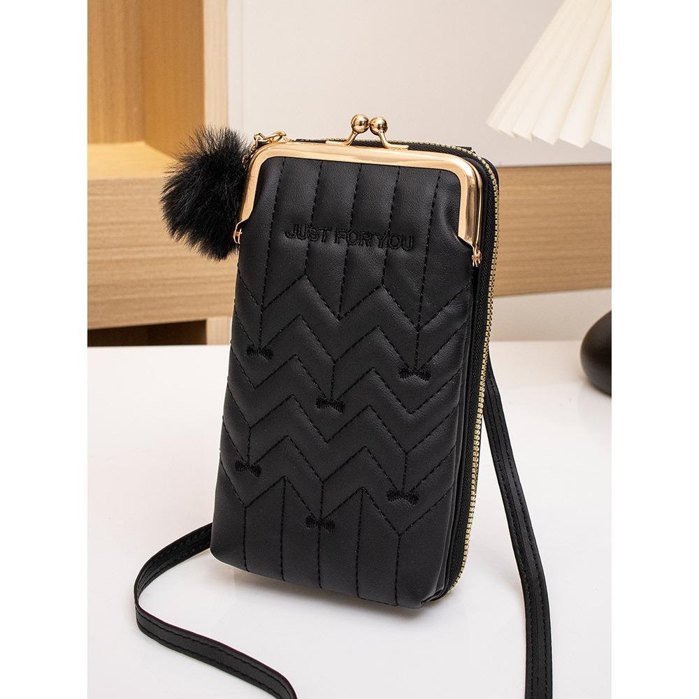 Rhombus Mobile Phone Bag New Xiaoxiangfeng Women's Bag Single Shoulder Oblique Span Bag Simple Bag Women's Versatile Clip Bag
