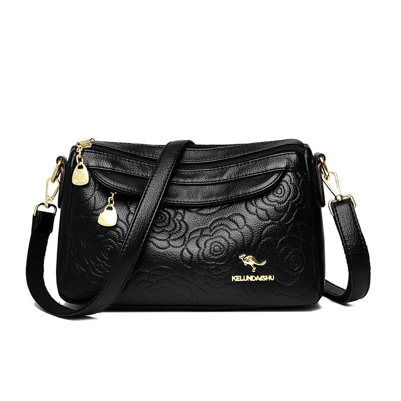 New soft leather women's bag fashionable versatile shoulder bag large capacity women's messenger bag