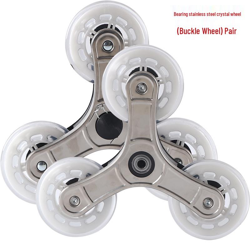 Traplift Winkelwagen met Dubbele Lagers, Kristallen Wielen en Metalen Frame