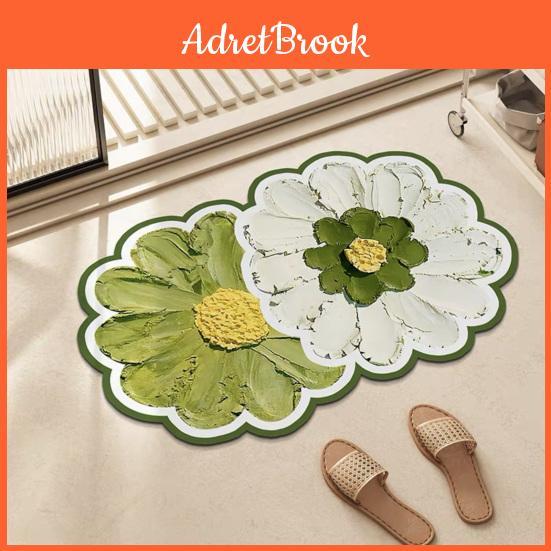 Home Fine Bathroom Texture Mat Decor Comfortable To Touch Attractive Quick Dry Kitchen Floor Mat Bathroom Supplies