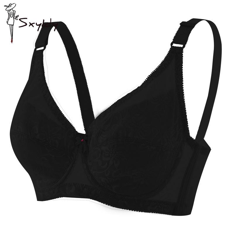 Тонкий кружевной бюстгальтер с мягким стальным кольцом, большая грудь, маленькая удобная дышащая большая размерная сетка, нижнее белье для женщин 36/80 чёрный