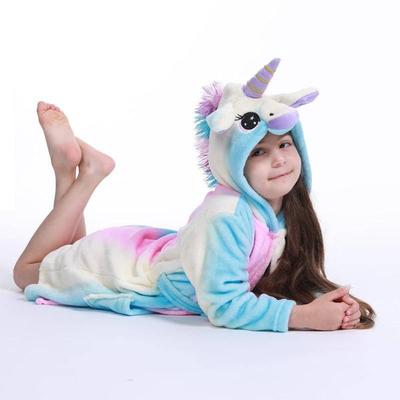 Chemises de nuit pour enfants, peignoirs à capuche, Kigurumi, animaux, arc-en-ciel, licorne, vêtements de nuit pour garçons et filles