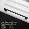 KK&FING 1PC Simple Black Aluminum Kitchen Cabinet Door Handles Drawer Pulls Glass Cabinet Wardrobe Door Pulls Furniture Hardware