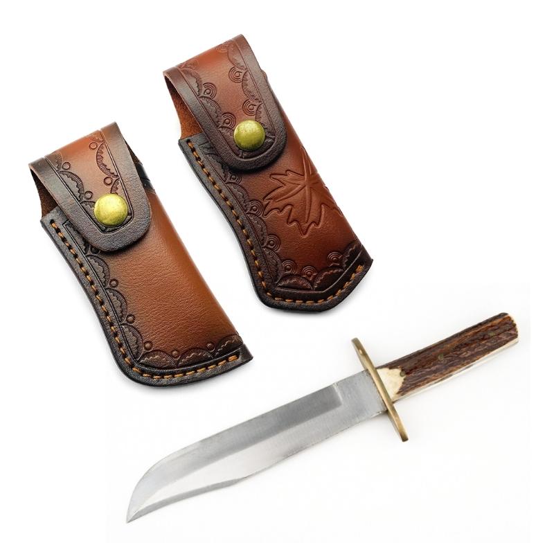 Draagbare Opvouwmes Opbergschede Etuis met Riemlus Leer Holsters Riem Zakmeshouder Duurzaam