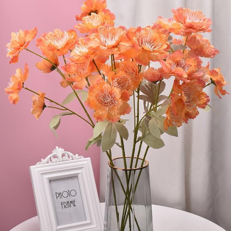 Fiori di peonia artificiale Bouquet di seta Piante finte per la decorazione domestica di nozze in porta